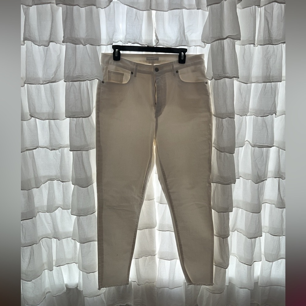 Loft White skinny jeans